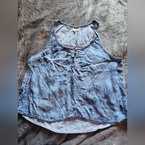 Life in Progress denim tank top. Size medium.